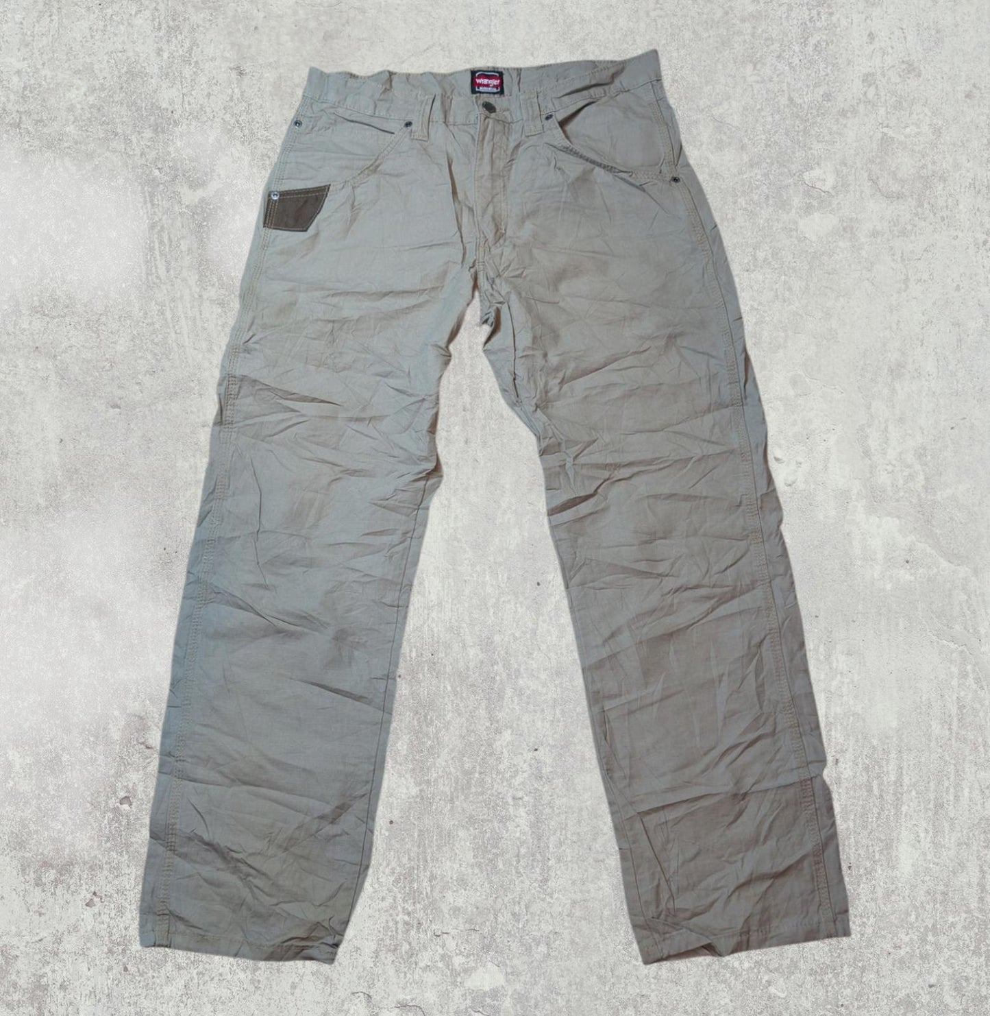 Wrangler Men's Workwear Trousers - Beige - Size 32W 30L