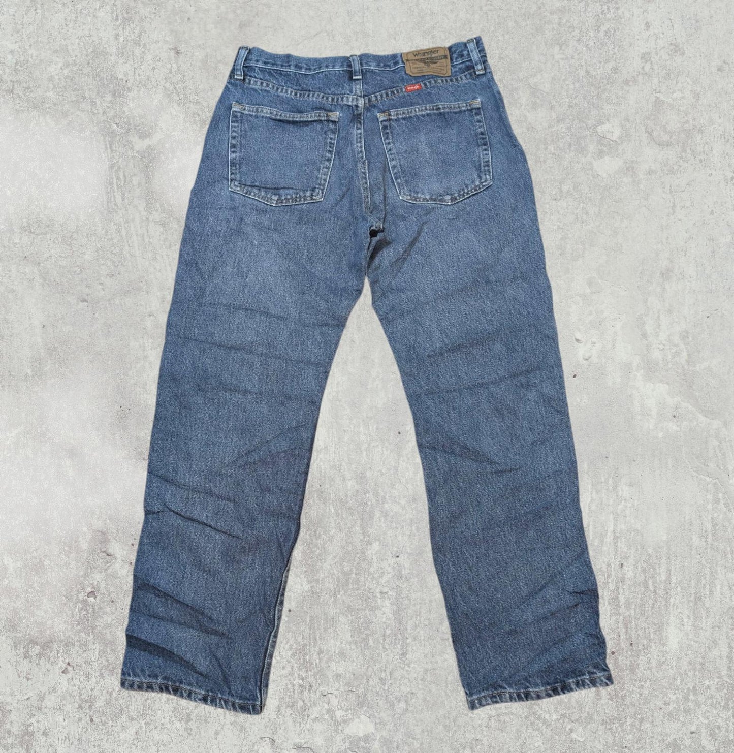 Wrangler Men's Straight Jeans - Blue - Size 33W 30L