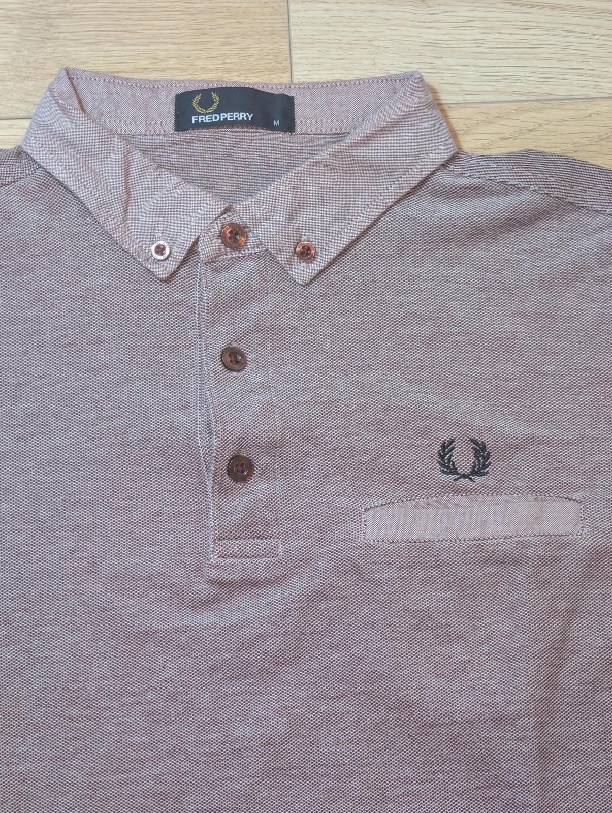 Fred Perry Men's Polo T Shirt - Burgundy - Size Medium