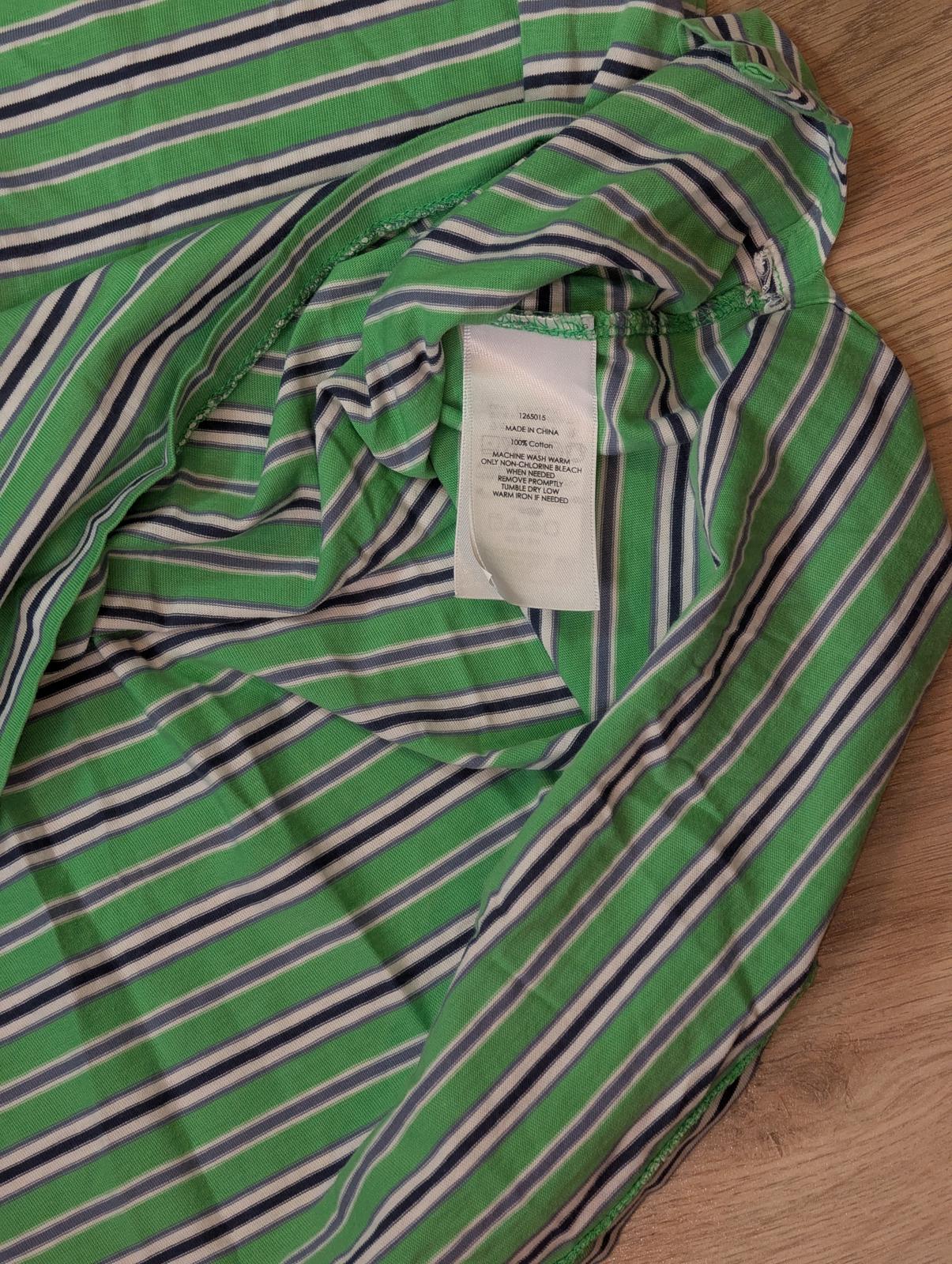 Ralph Lauren Men's Custom Fit Striped Polo T Shirt - Green - Size XL