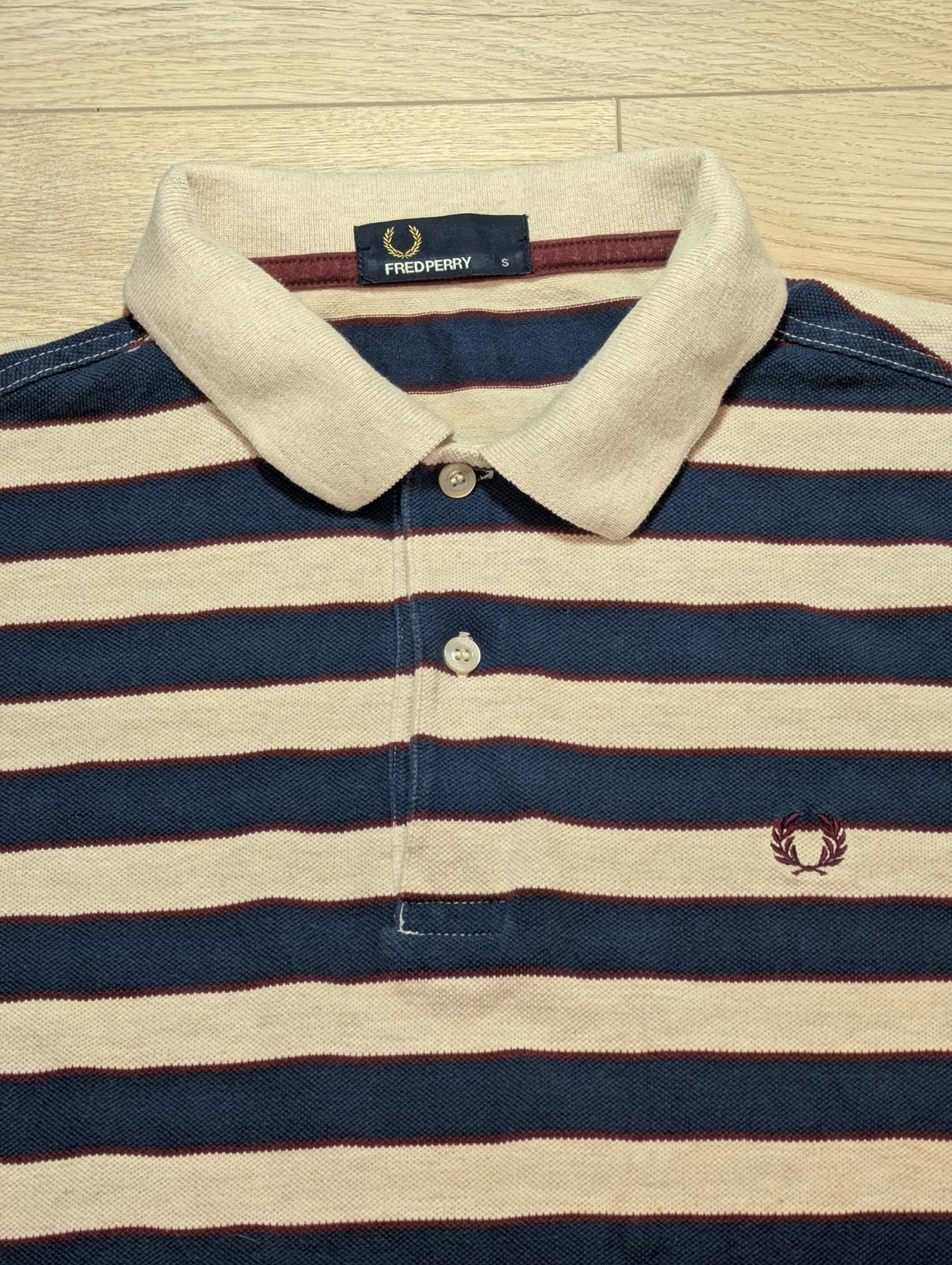 Fred Perry Men's Striped Polo T Shirt - Grey - Size Small