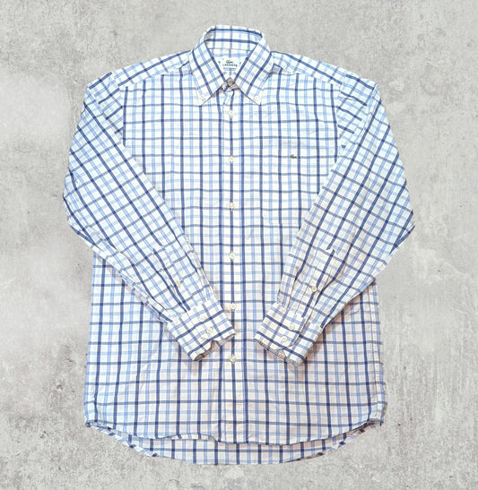 Lacoste Men's Check Shirt - White - Size Small
