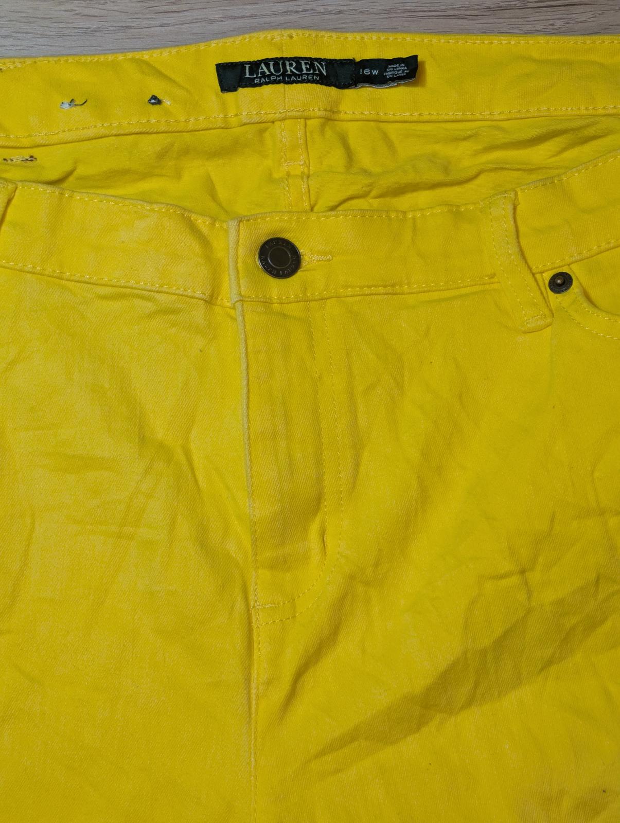 Lauren Ralph Lauren Women's Straight Jeans - Yellow - Size 36W 26L