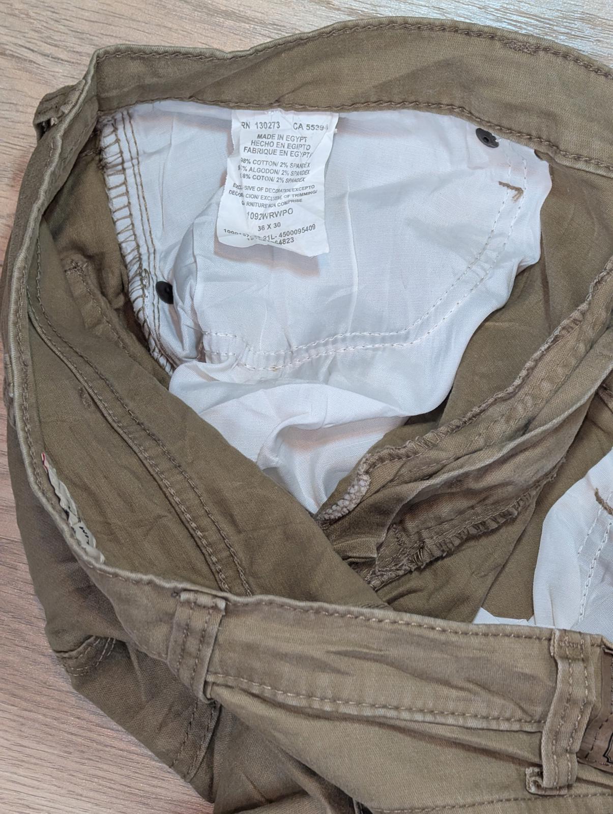 Wrangler Men's Slim Straight Chino Trousers - Tan - Size 36W 30L