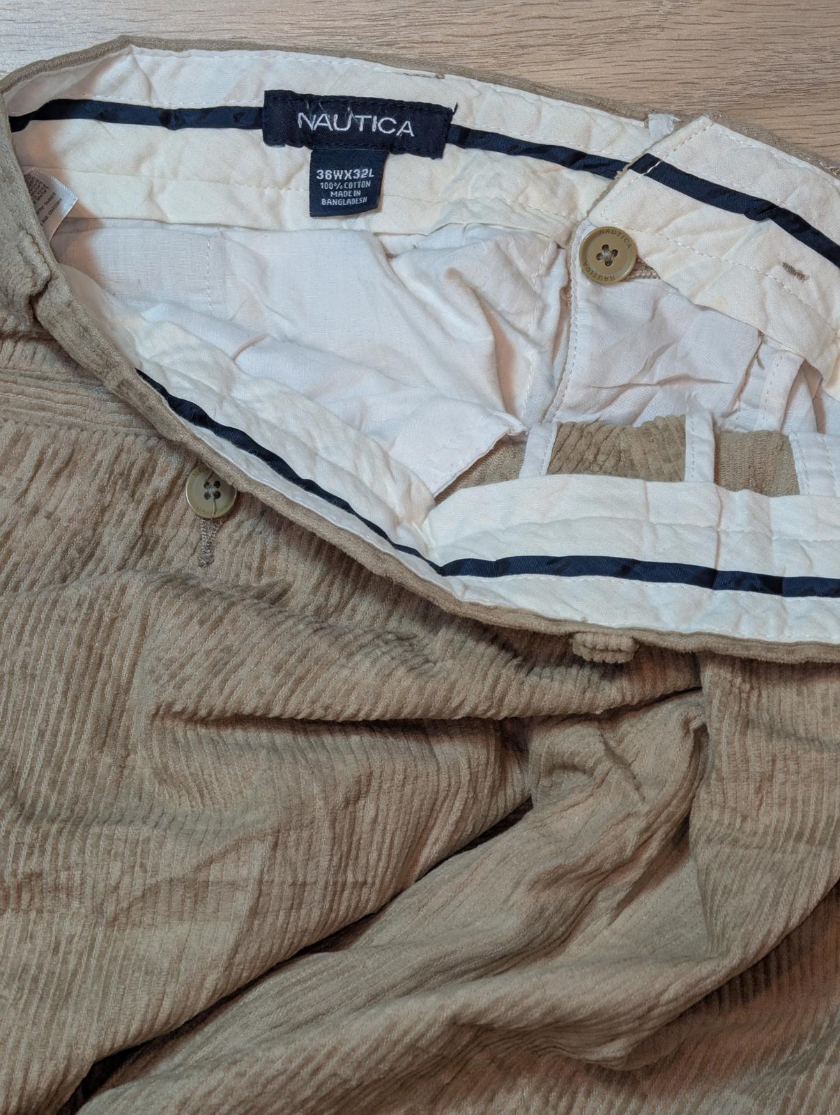 Nautica Men's Corduroy Trousers - Tan - Size 36W 27L