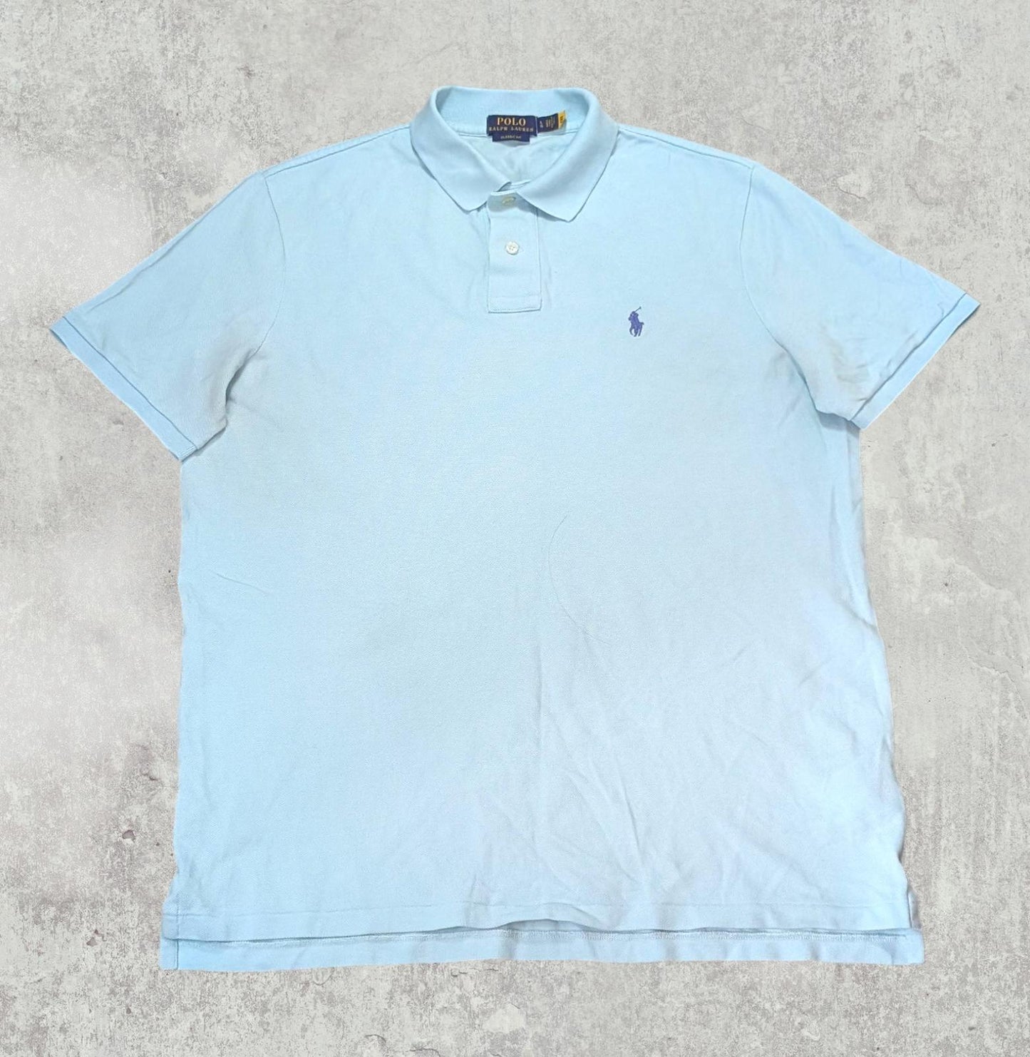 Ralph Lauren Men's Classic Fit Polo T Shirt - Blue - Size Large
