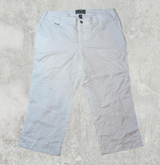 Lauren Ralph Lauren Women's 3/4 Trousers - White - Size 32W 20L
