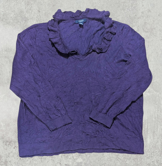 Chaps Women's Sweatshirt Jumper - Purple - Size XXL