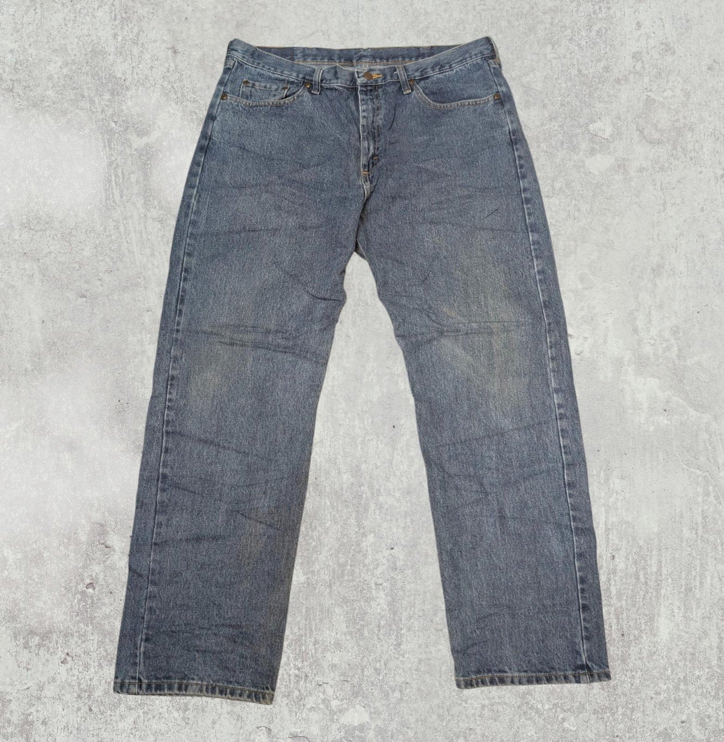 Wrangler Men's Straight Jeans - Blue - Size 38W 32L