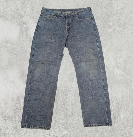 Wrangler Men's Straight Jeans - Blue - Size 38W 32L