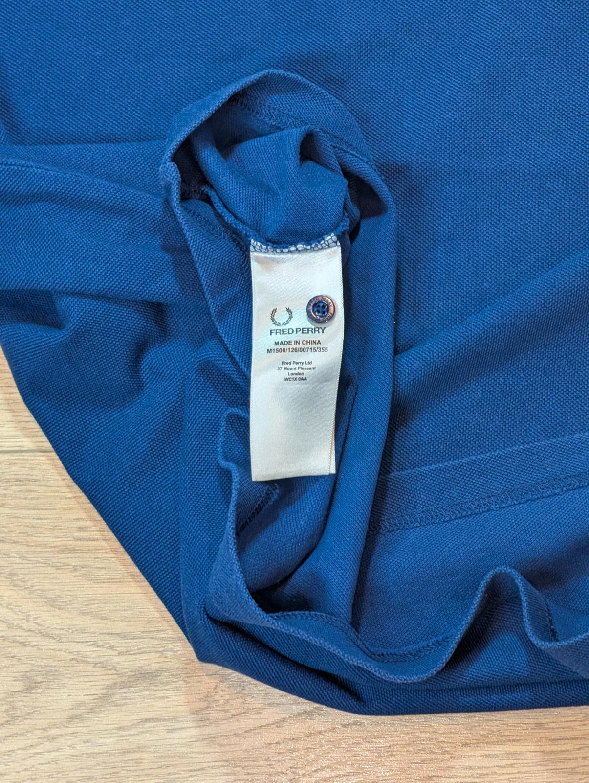 Fred Perry Men's Polo T Shirt - Blue - Size XL