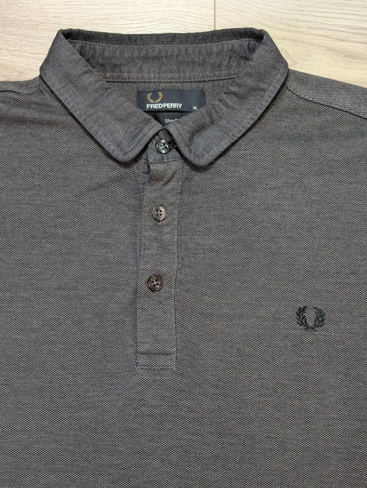 Fred Perry Men's Slim Fit Polo T Shirt - Grey - Size XL