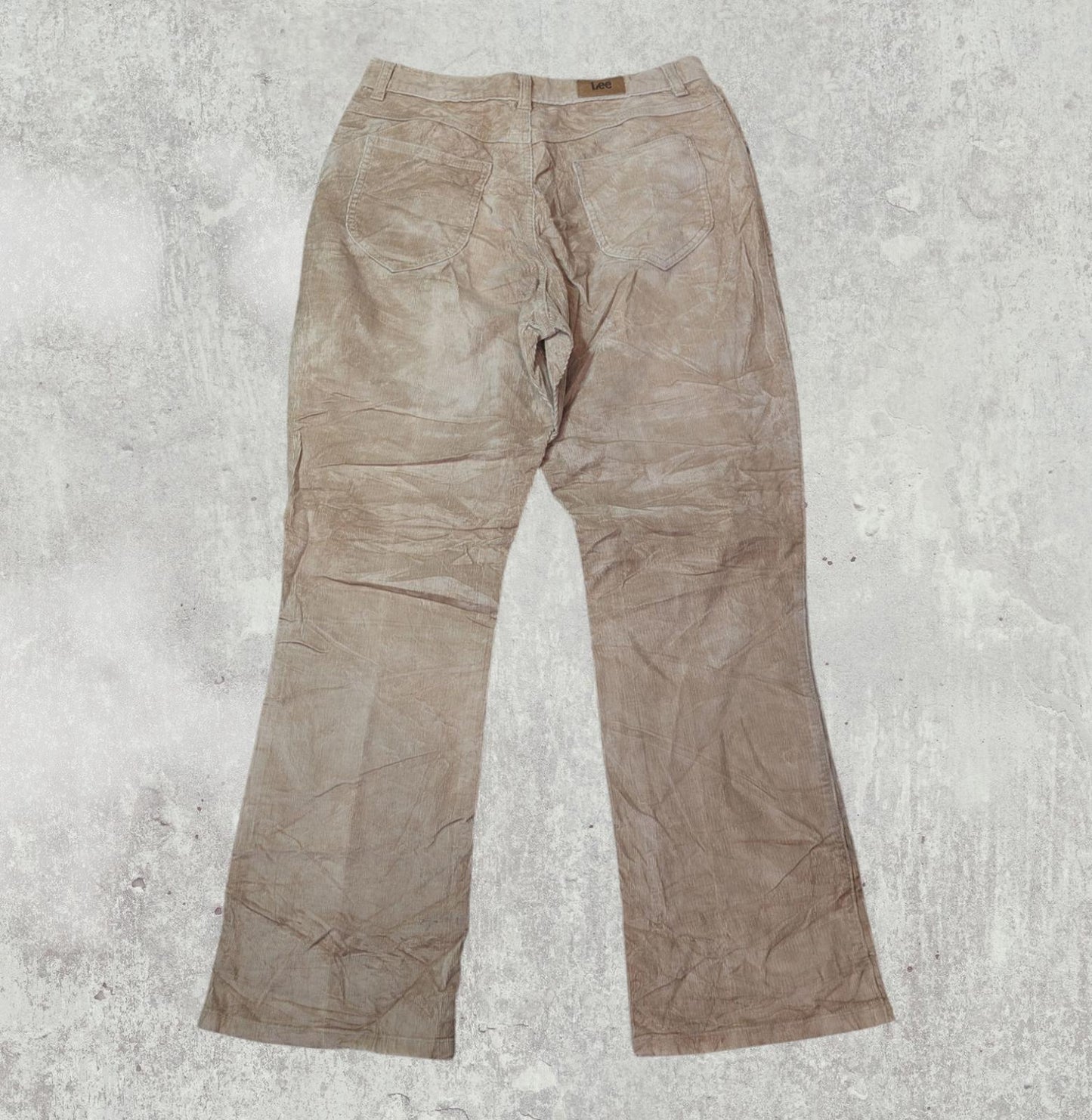 Lee Women's Corduroy Trousers - Khaki - Size 31W 30L