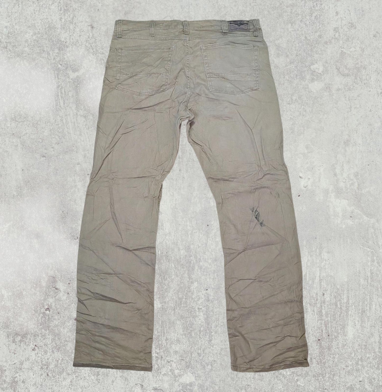 Wrangler Men's Slim Straight Chino Trousers - Tan - Size 36W 30L