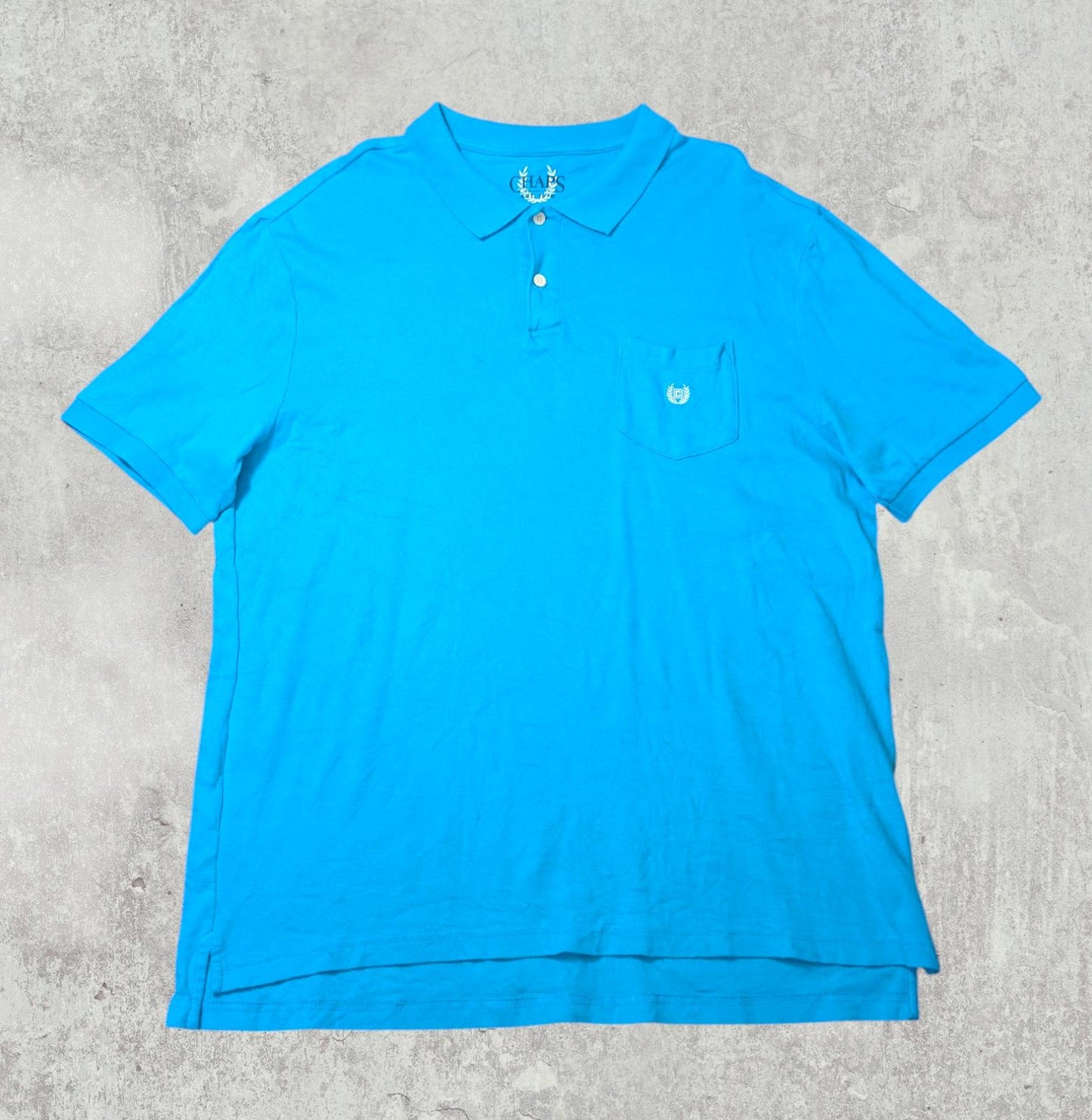 Chaps Men's Polo T Shirt - Blue - Size Large
