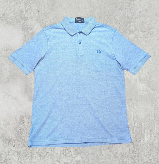 Fred Perry Men's Slim Fit Polo T Shirt - Blue - Size Medium