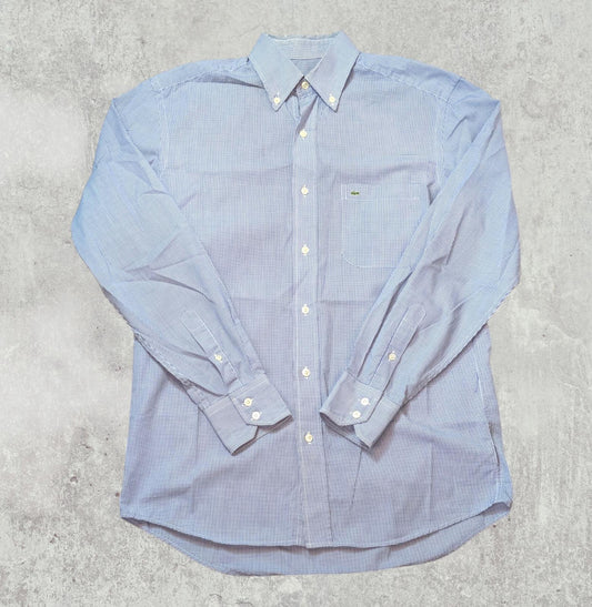 Lacoste Men's Check Shirt - Blue - Size Small