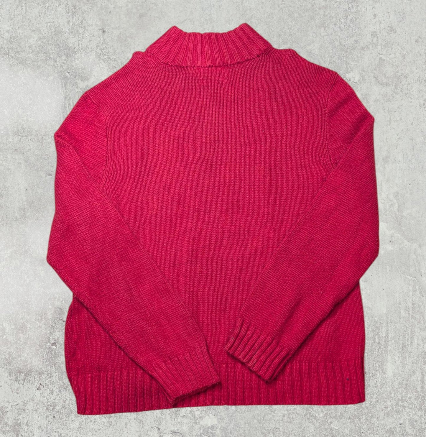 Ralph Lauren Men's 1/4 Zip Jumper - Red - Size XL