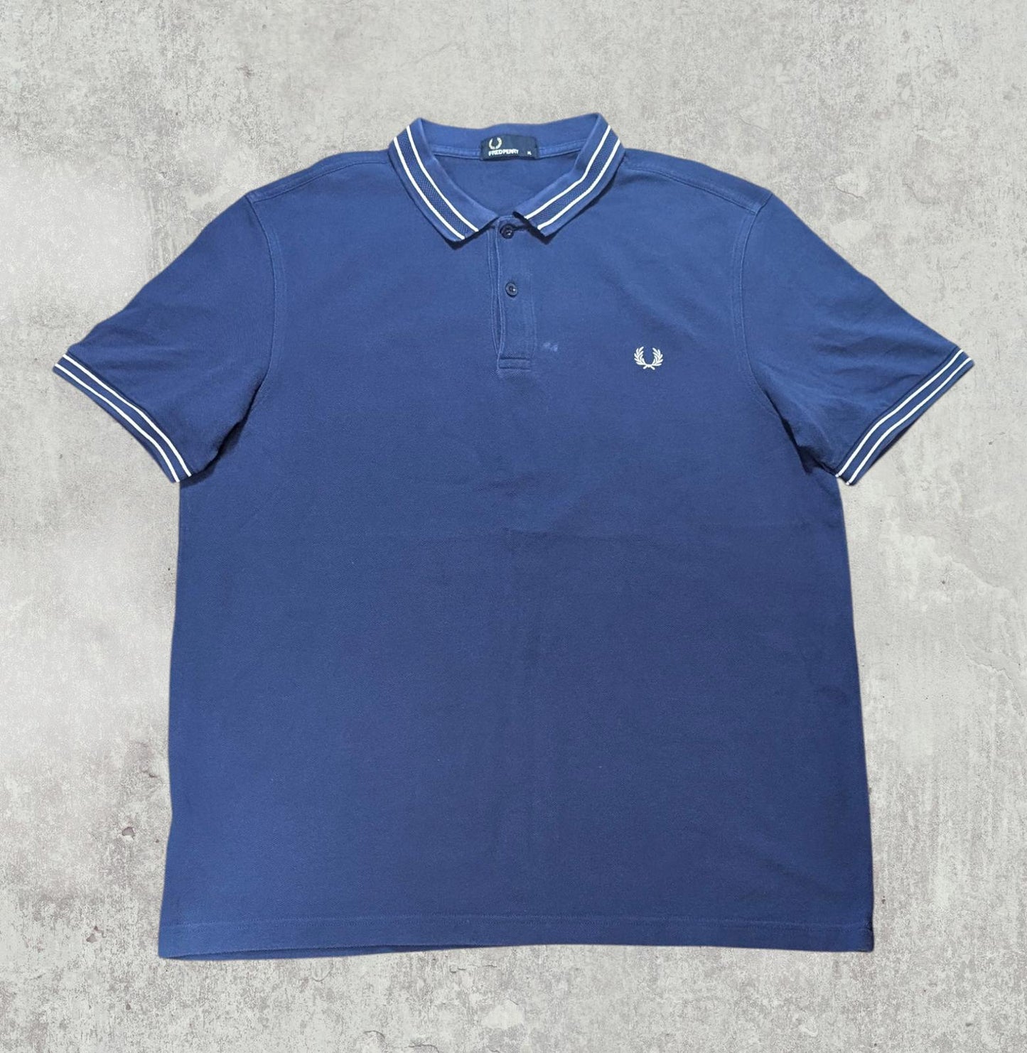 Fred Perry Men's Polo T Shirt - Blue - Size XL