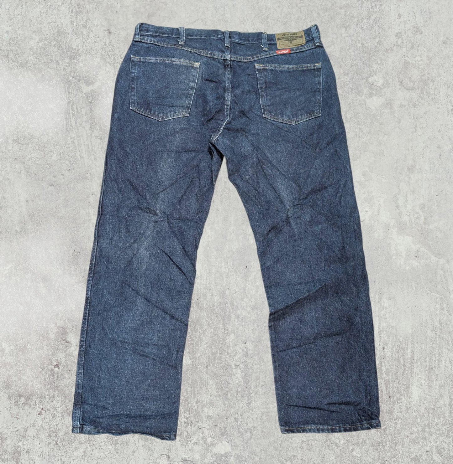 Wrangler Men's Regular Straight Jeans - Blue - Size 38W 29L