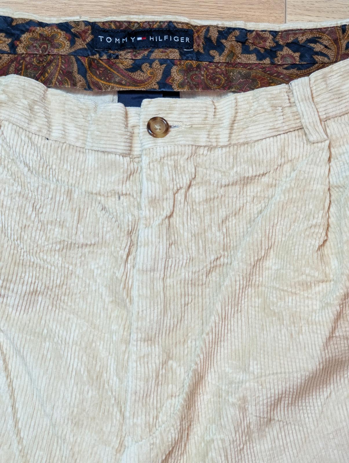Tommy Hilfiger Men's Corduroy Trousers - Beige - Size 40W 32L