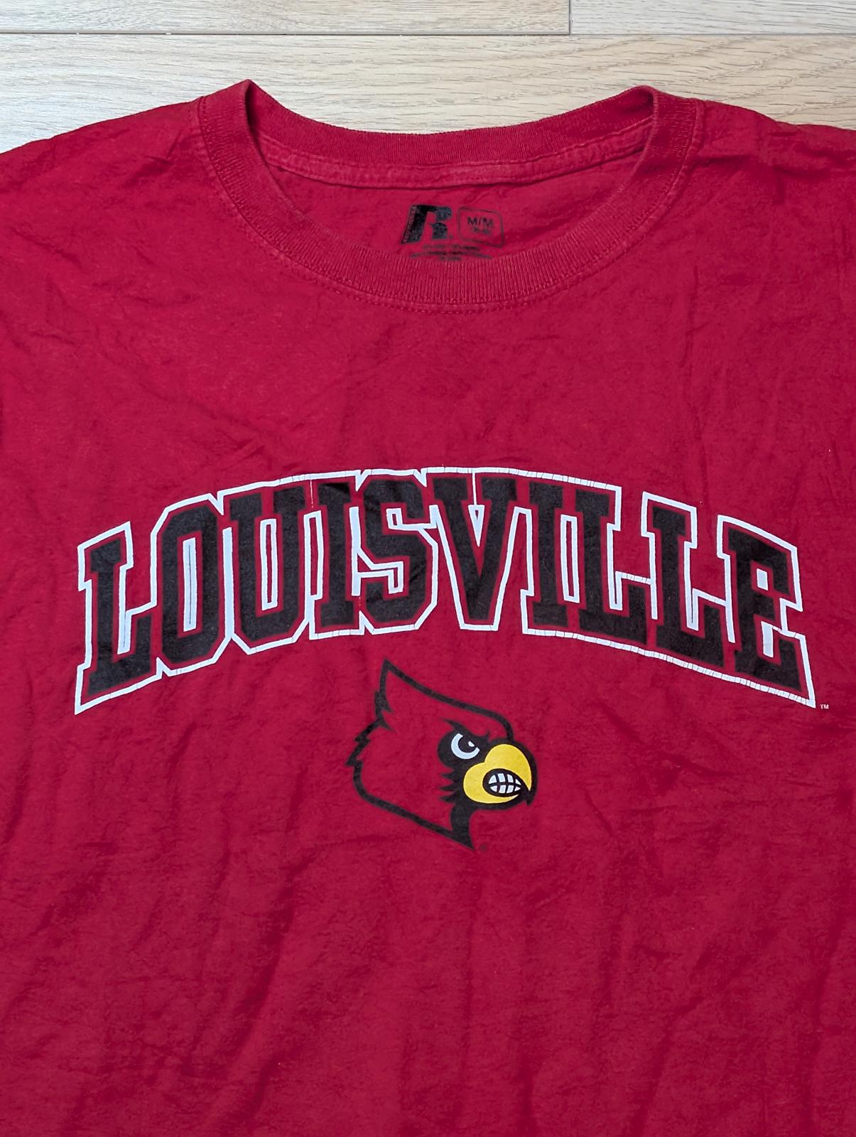Russell Athletic Men's Louisville Cardinals T Shirt - Red - Size Medium
