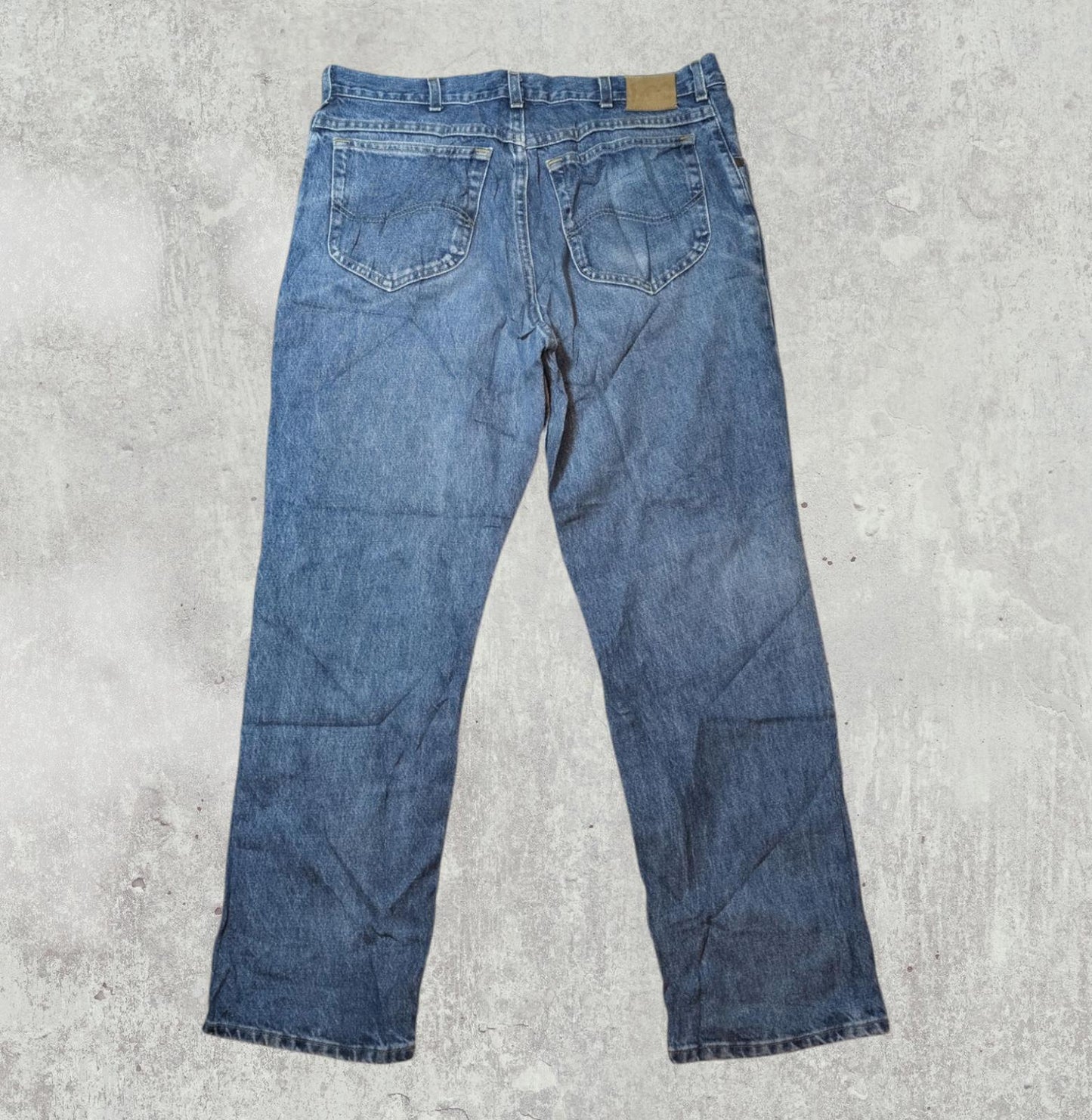 Lee Men's Straight Jeans - Blue - Size 34W 30L