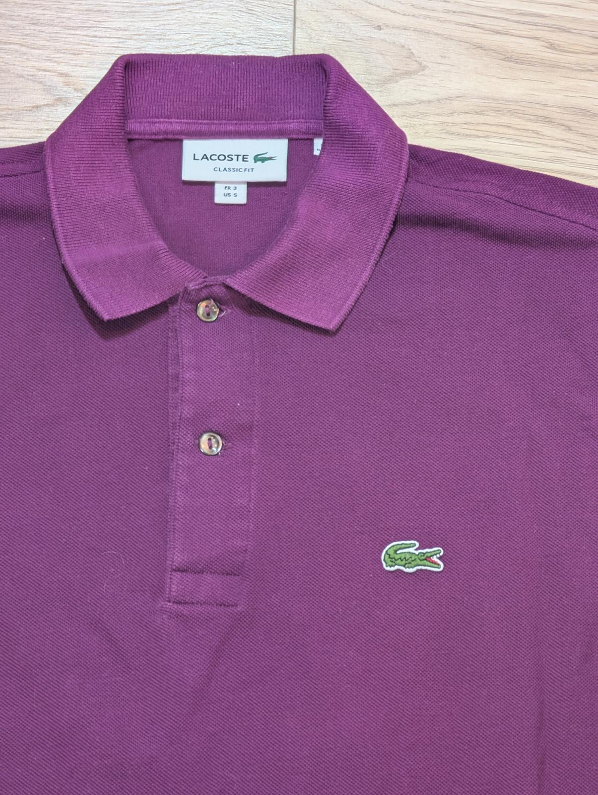 Lacoste Men's Classic Fit Polo T Shirt - Purple - Size 3 / Small