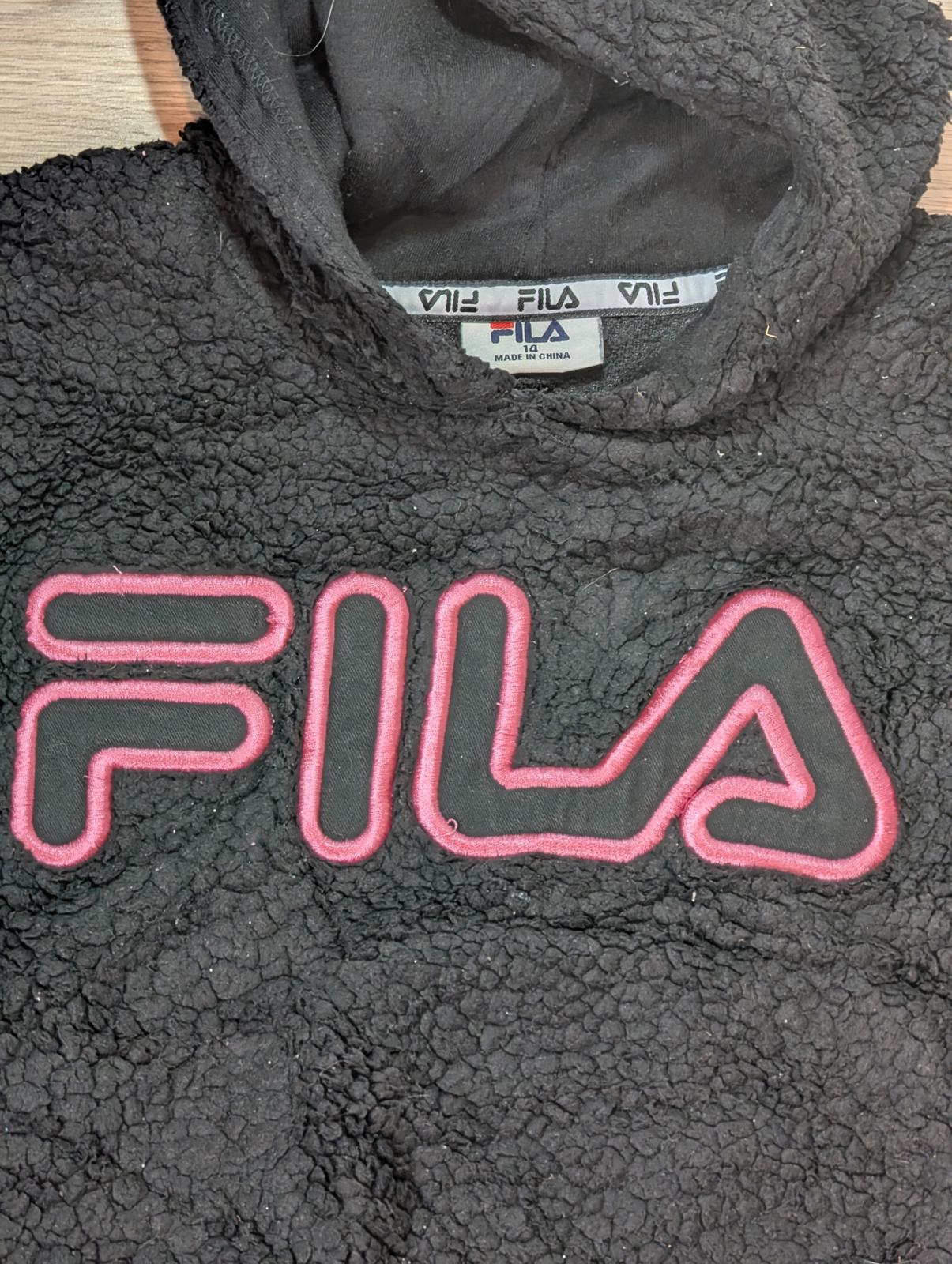 Fila Women's Fleece Hoodie Jumper - Black - Size 14