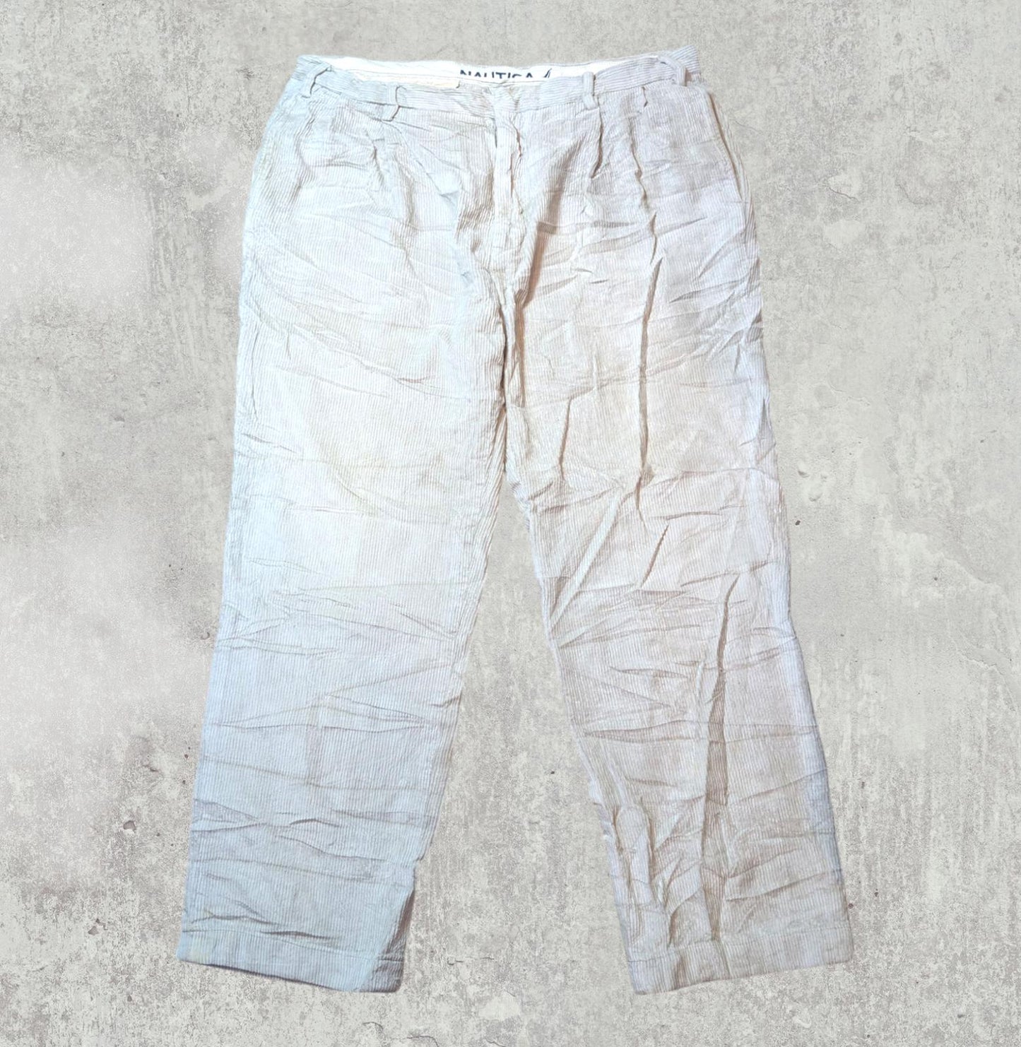 Nautica Men's Corduroy Trousers - Beige - Size 38W 32L