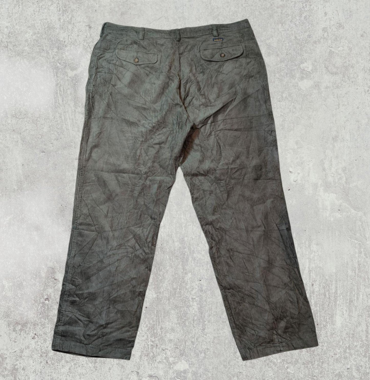 Woolrich Men's Corduroy Trousers - Green - Size 40W 32L