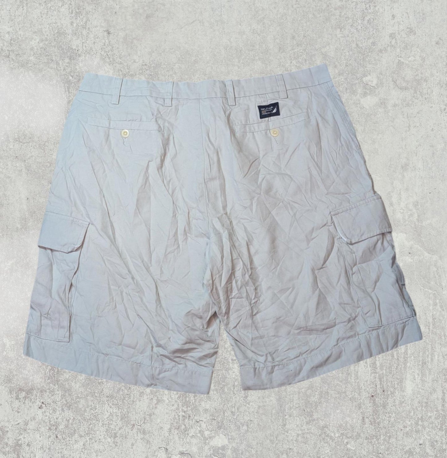 Nautica Men's Clipper Cargo Shorts - Beige - Size 38W