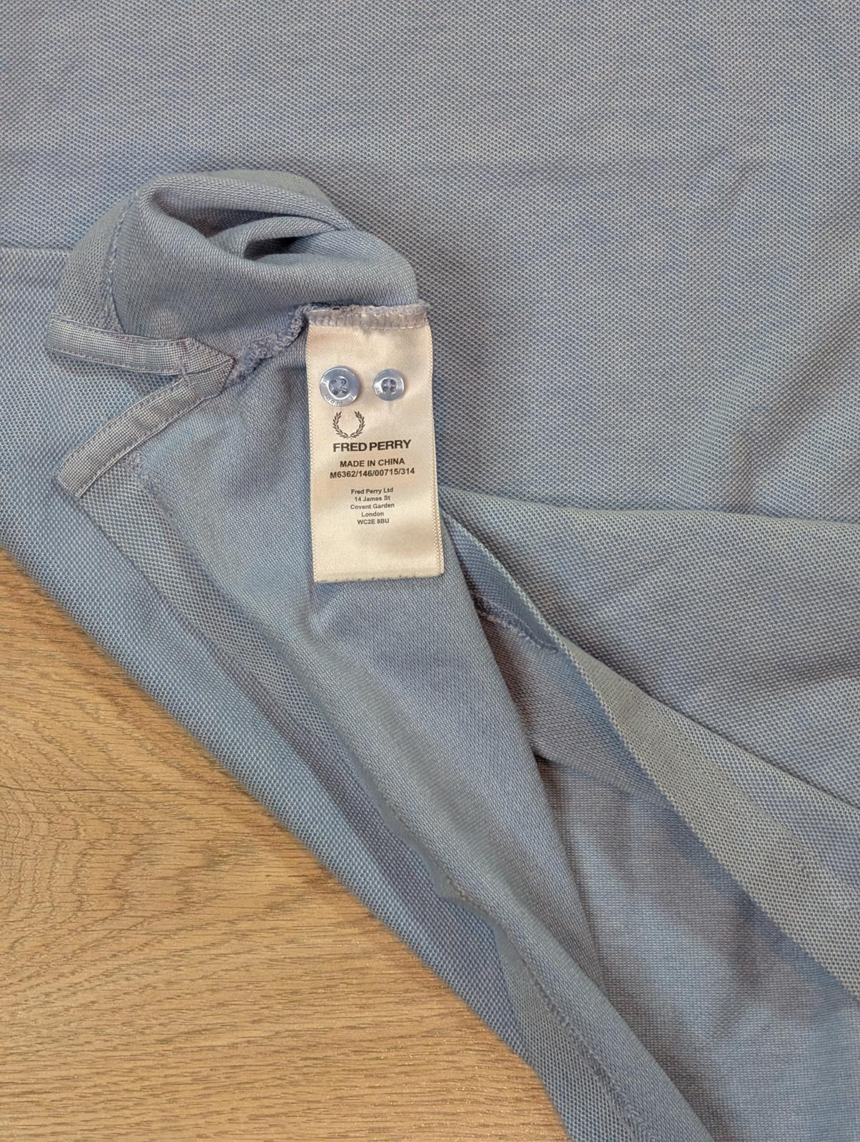 Fred Perry Men's Slim Fit Polo T Shirt - Blue - Size XL