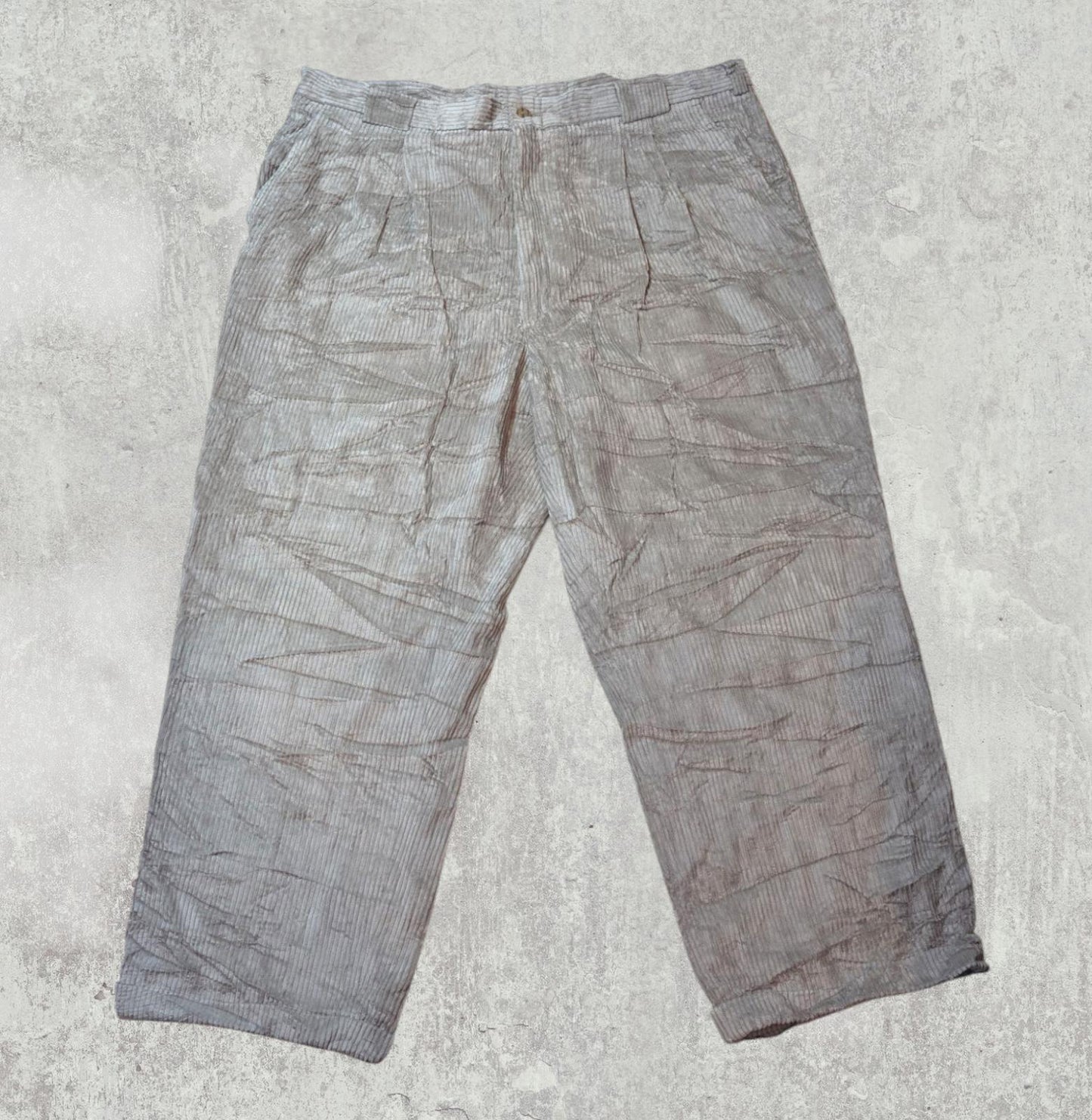 Perry Ellis Men's Corduroy Trousers - Tan - Size 40W 28L