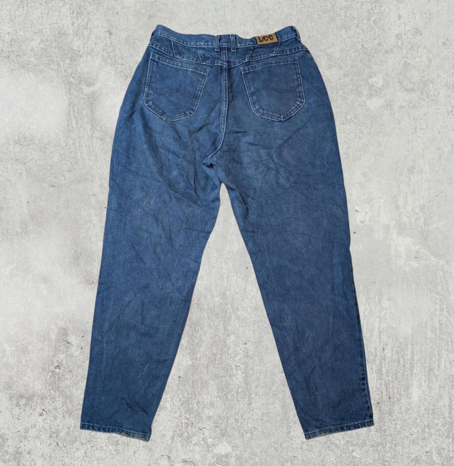 Lee Women's Straight Jeans - Blue - Size 30W 28L