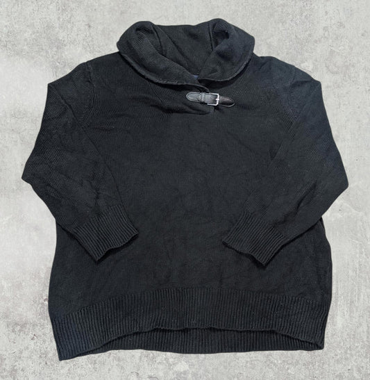 Chaps Women's Jumper - Black - Size XL