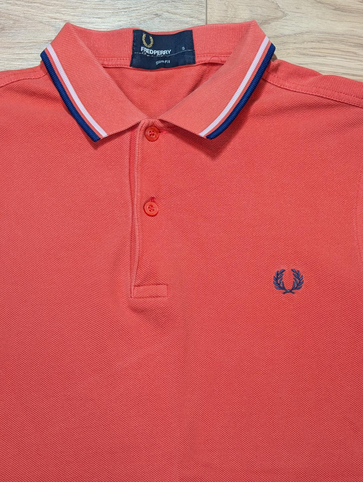 Fred Perry Men's Slim Fit Polo T Shirt - Pink - Size Small