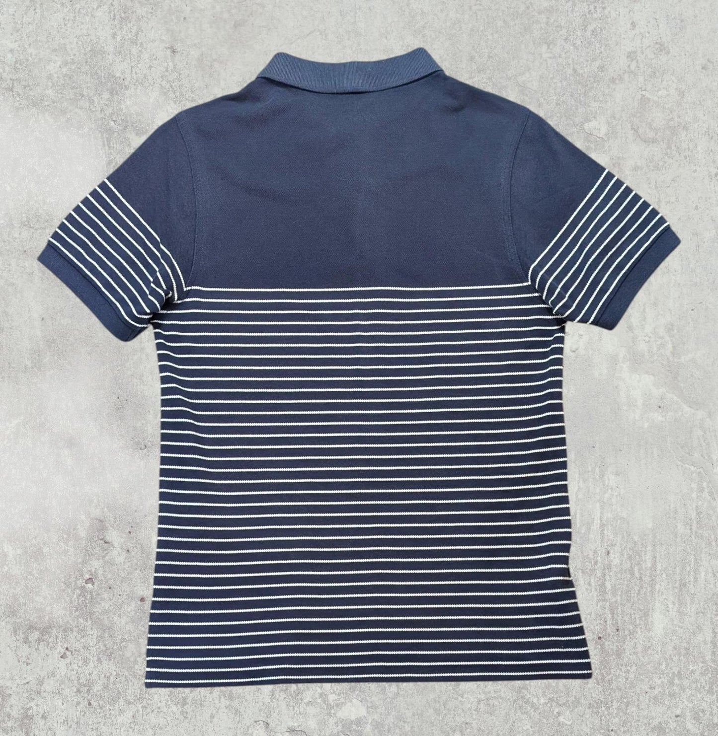 Fred Perry Men's Slim Fit Striped Polo T Shirt - Navy - Size Small