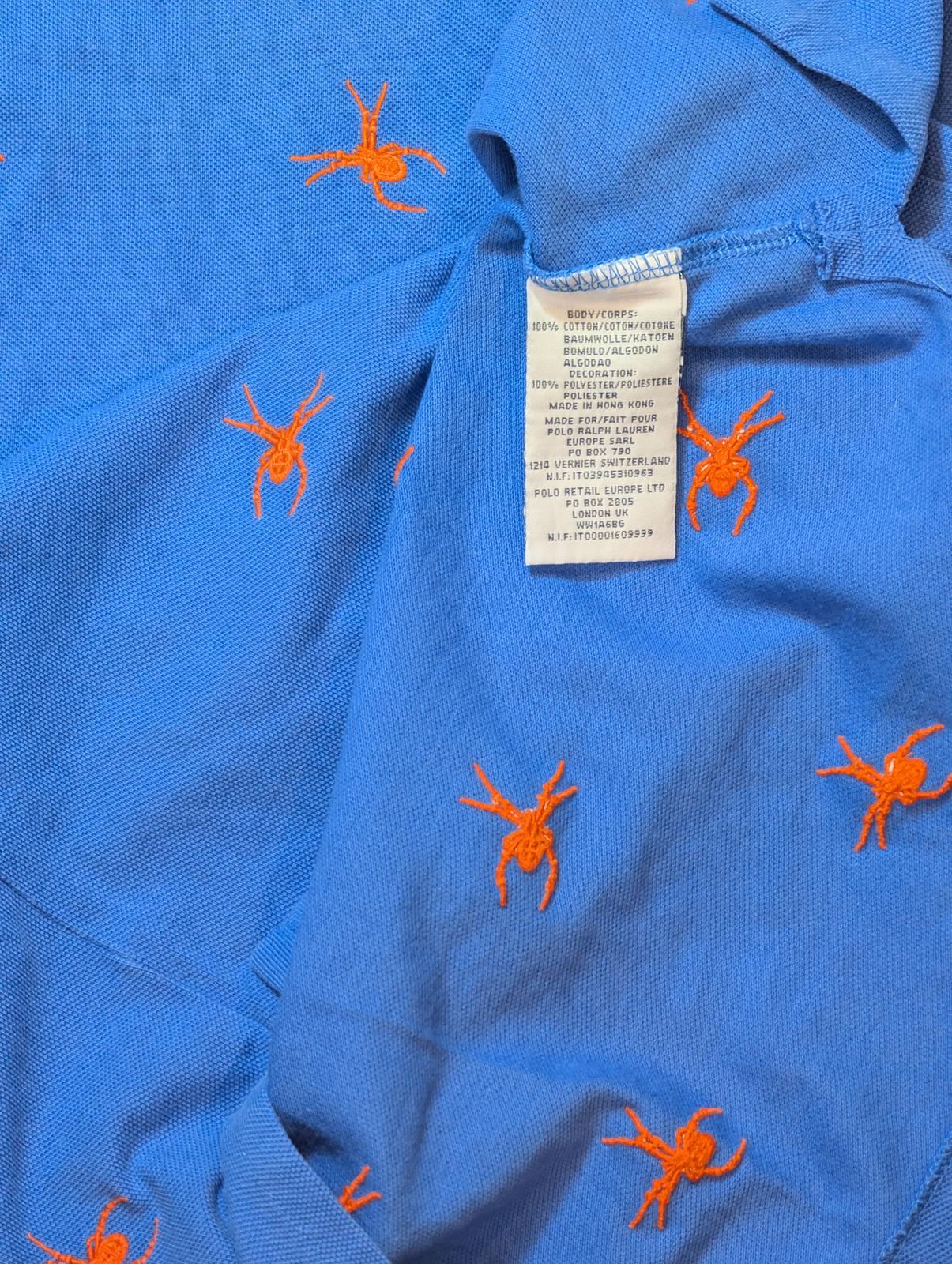 Ralph Lauren Men's Custom Fit Spider Polo T Shirt - Blue - Size Small