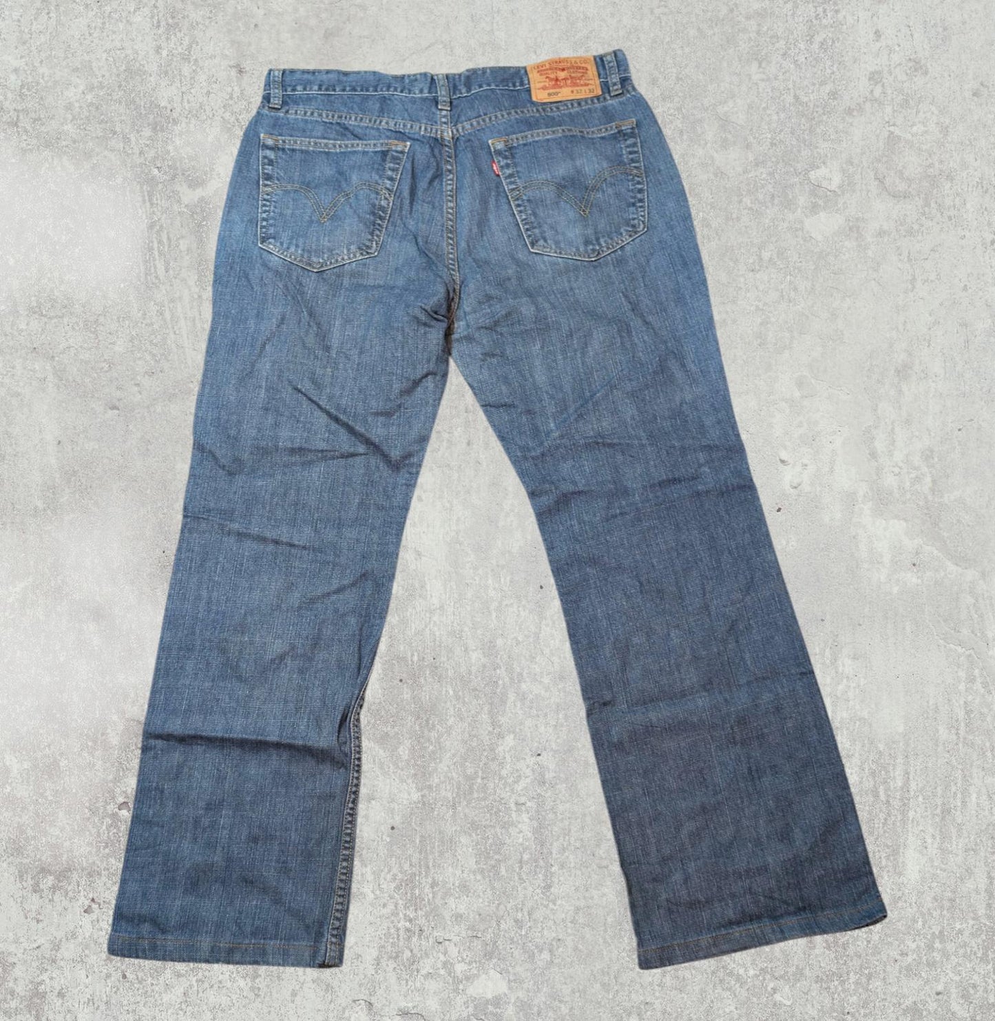 Levi's Men's 500 Comfort Straight Jeans - Blue - Size 34W 27L