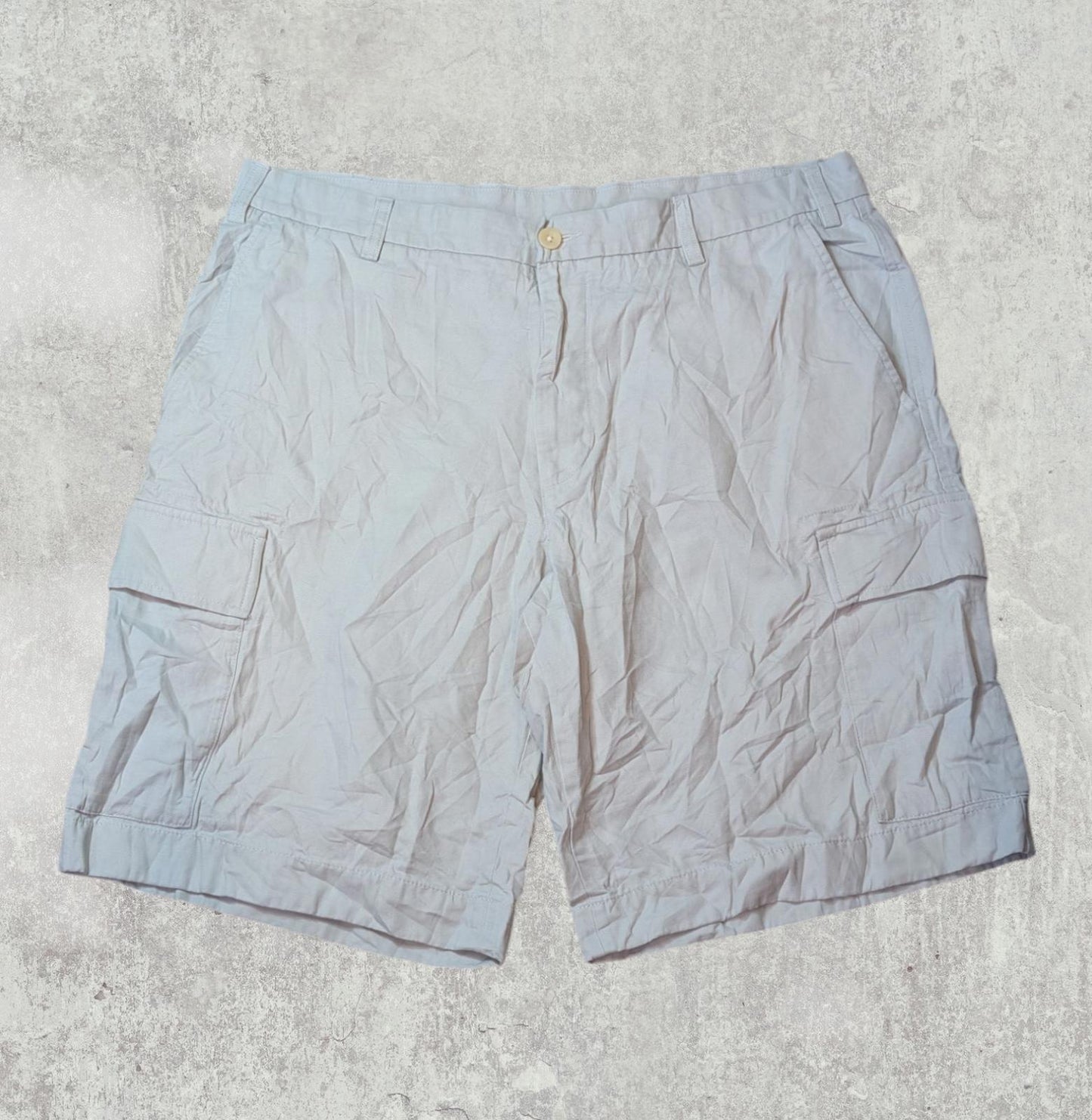 Nautica Men's Clipper Cargo Shorts - Beige - Size 38W