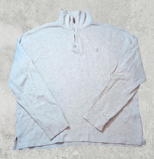 Ralph Lauren Men's 1/4 Zip Jumper - Grey - Size XL