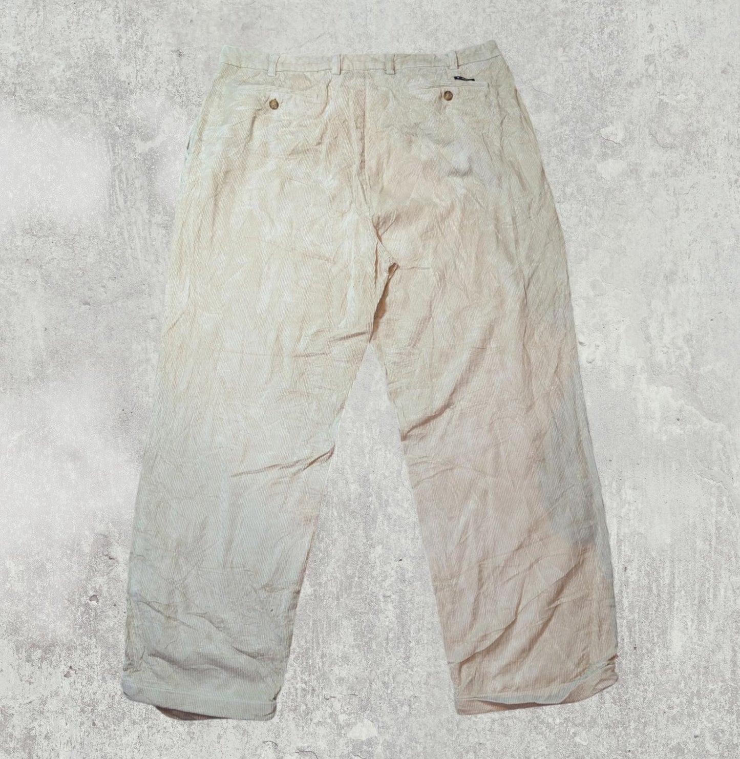 Tommy Hilfiger Men's Corduroy Trousers - Beige - Size 40W 32L