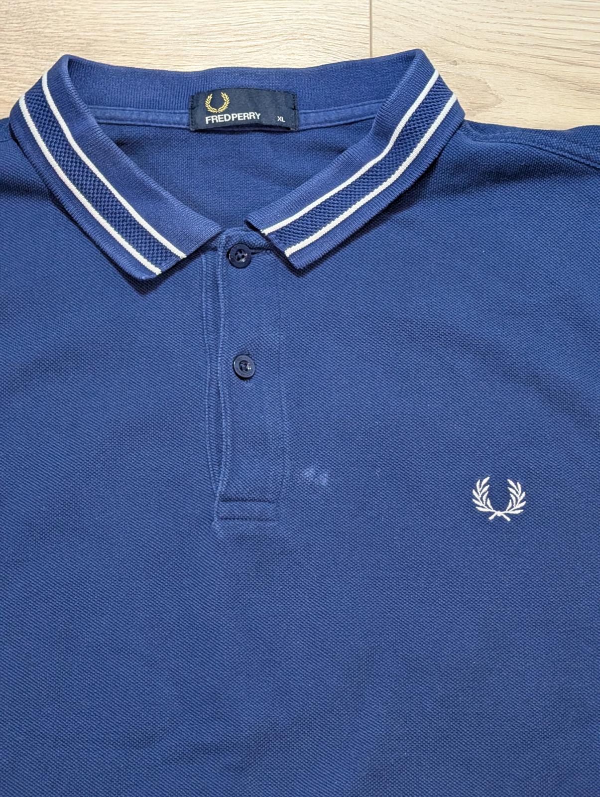 Fred Perry Men's Polo T Shirt - Blue - Size XL