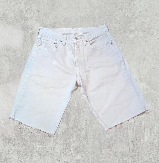 Levi's Men's Distressed Jeans Shorts - Beige - Size 29W