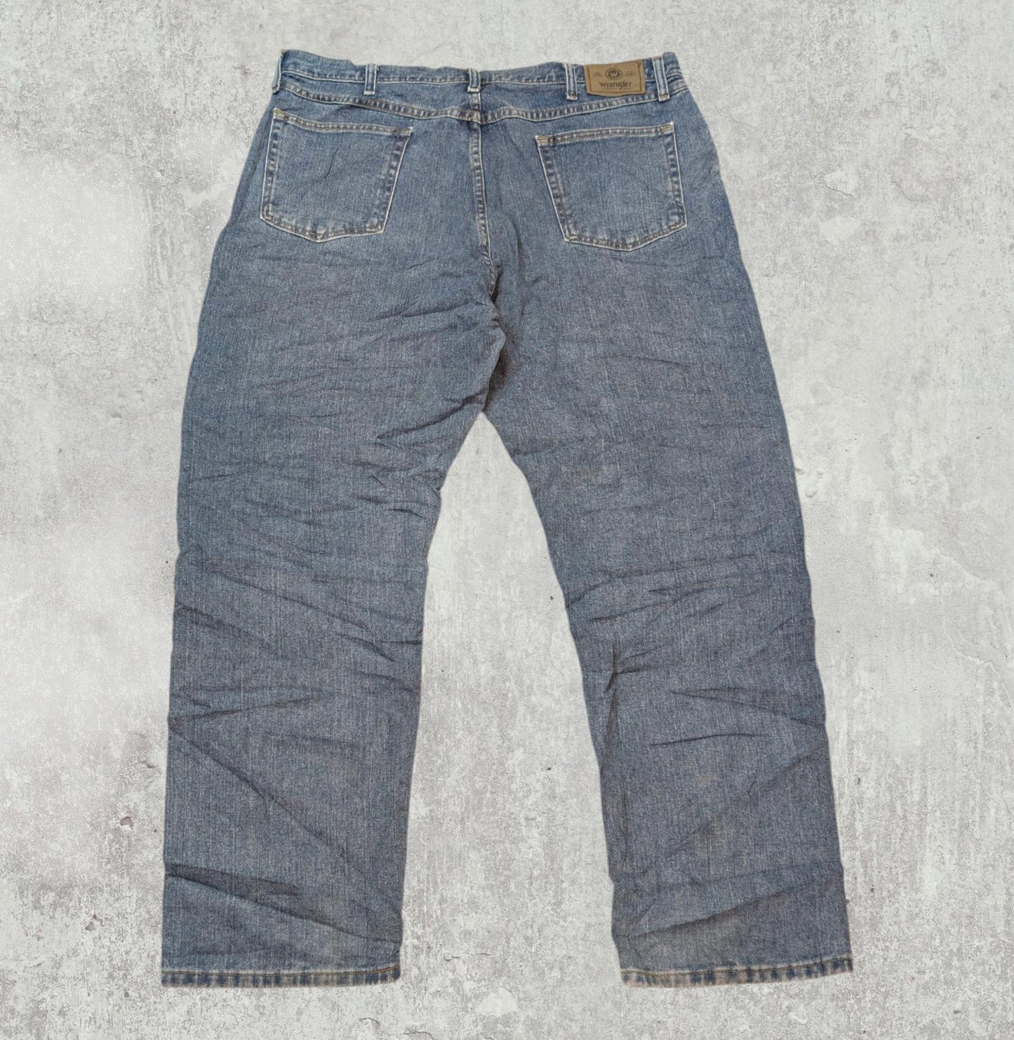 Wrangler Men's Straight Jeans - Blue - Size 38W 32L