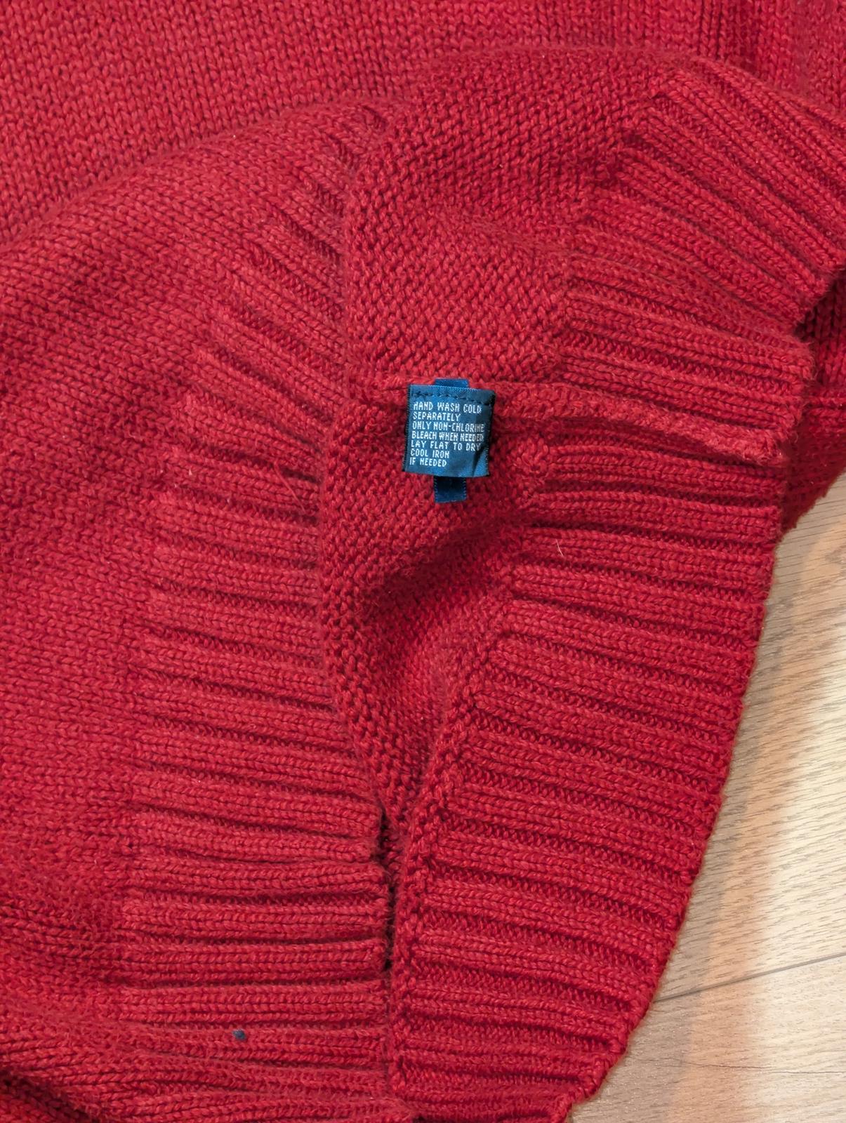Ralph Lauren Men's 1/4 Zip Jumper - Red - Size XL