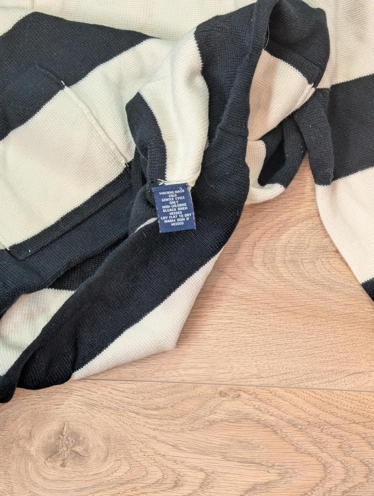 Chaps Women's Striped Cardigan - White - Size XL