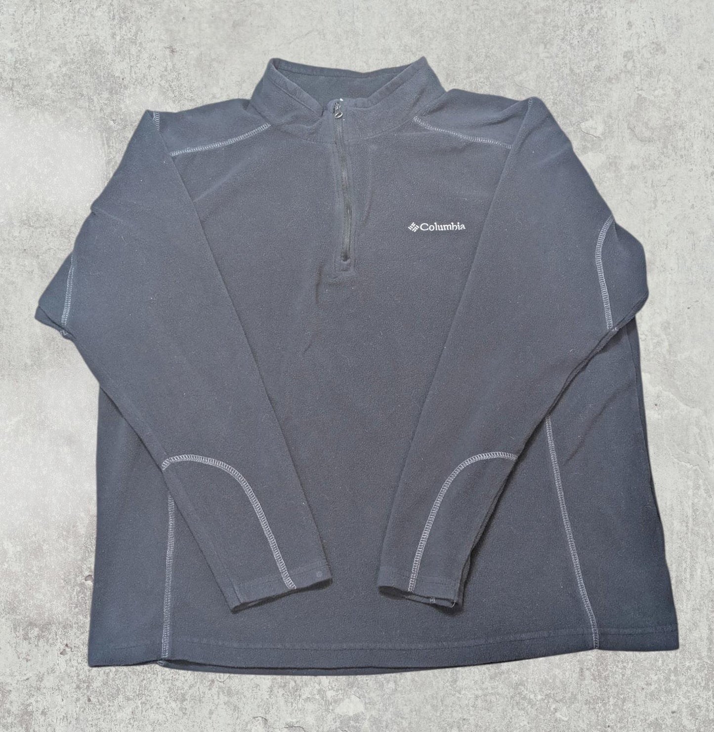 Columbia Men's 1/4 Zip Fleece Jumper - Black - Size Large