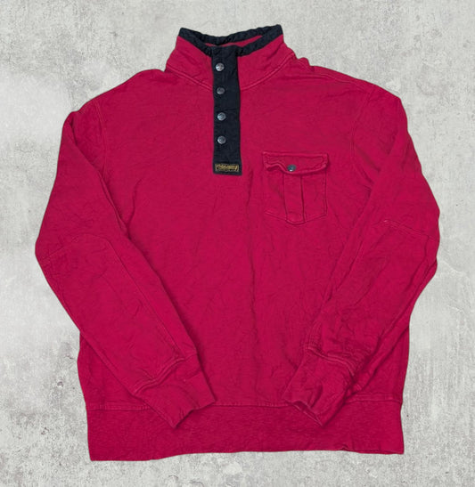Ralph Lauren Men's Vintage 1/4 Zip Jumper - Red - Size Large
